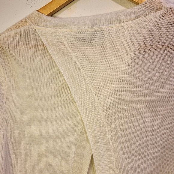A.L.C. White long sleeve sheer blouse - Picture 6 of 6